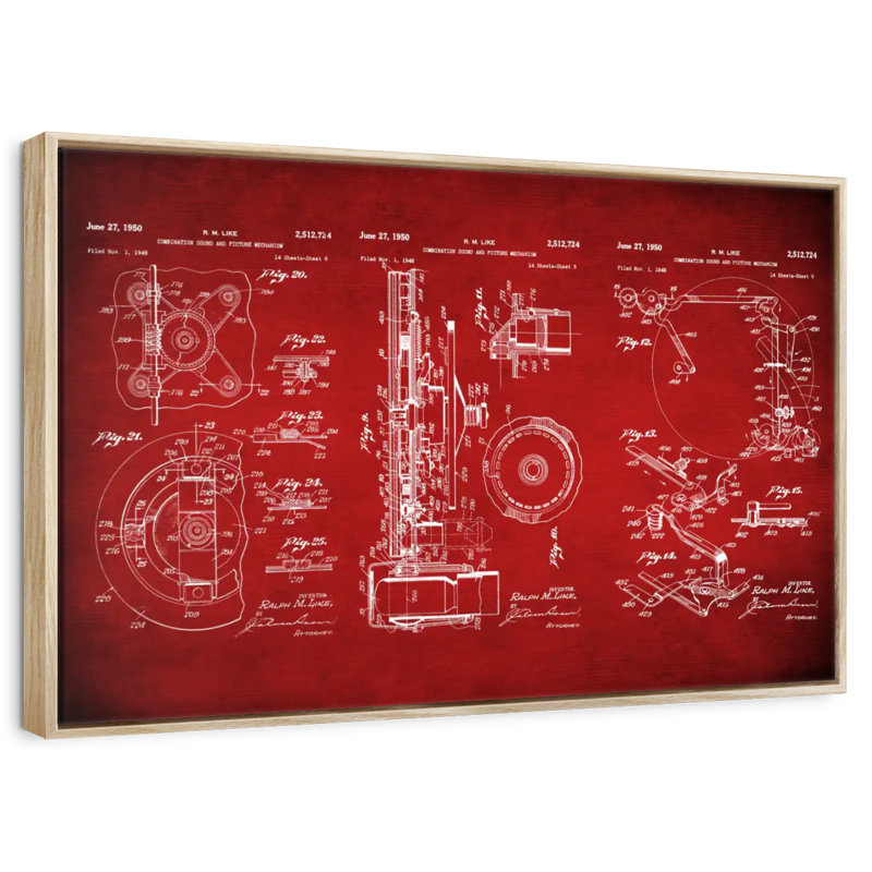 Mécanisme combiné de son et image II, Cadre flottant en bois naturel, 13 po x 9 po