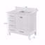 Meuble-lavabo de 36 po, armoire de rangement en bois massif, comptoir de meuble-lavabo autoportant avec lavabo