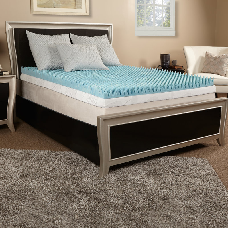 Surmatelas en mousse à mémoire de forme imprégnée de gel réversible Slumber Solutions, Grand, 2"