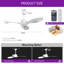 Karlena 48'' Bedroom Ceiling Fan without Light with Remote Control 6-Speed Reversible Noiseless DC Motor-1961430145