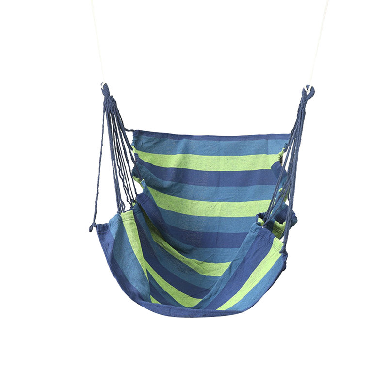 Chaise de hamac avec corde suspendue pour l'intérieur et l'extérieur pour la chambre à coucher, Blue/Green