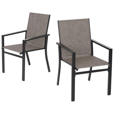 Chaise de salle à manger d'extérieur (ensemble de 2) -