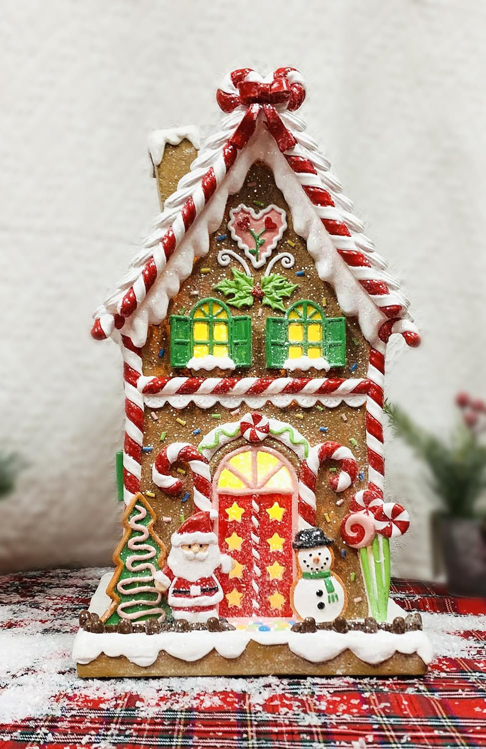Moments in Time: Christmas Holiday Collection Lighted Gingerbread House Decor