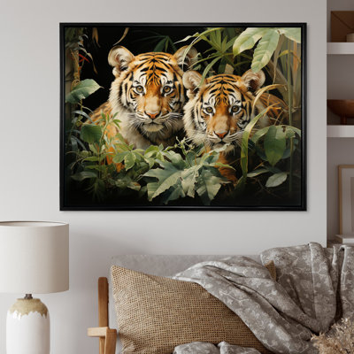 «Asian Art Tigers in Jungle III», reproduction d'art