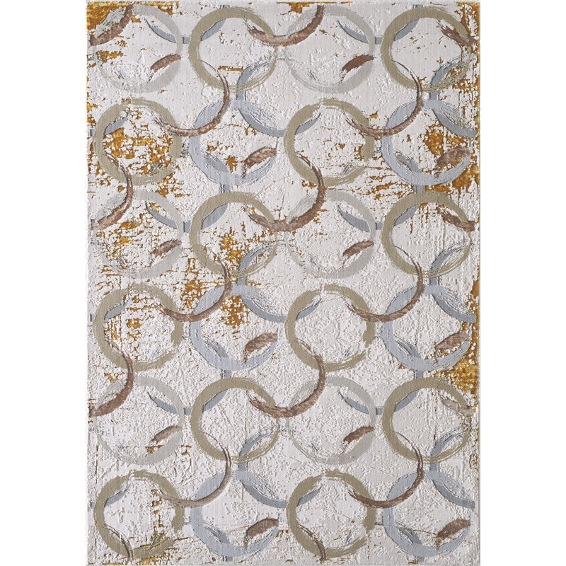 Tapis brun / gris Nuneaton, Rectangle 3 pi 3 po x 4 pi 11 po