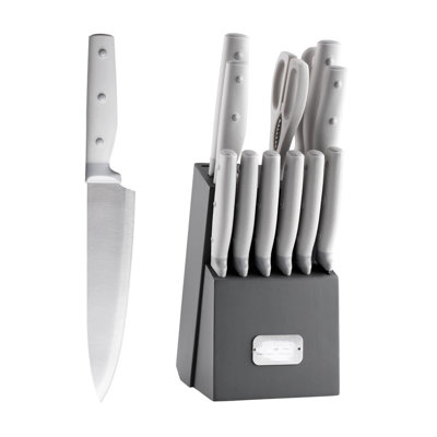 ColorLife 14 Piece High Carbon Stainless Steel Knife Block Set