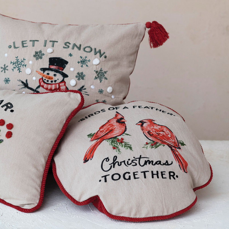 Cotton Throw Circular Pillow Cover & Insert