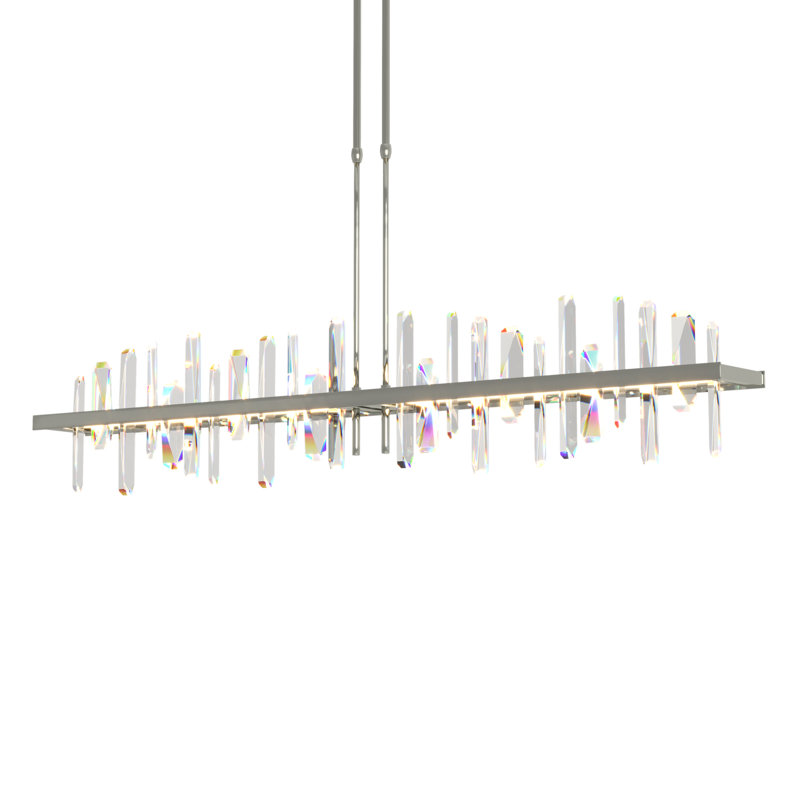Solitude Kitchen Island Linear LED Pendant, Sterling