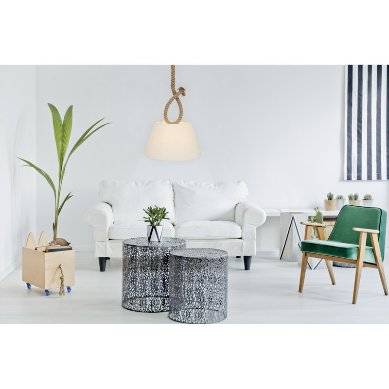 Rope 1 - Light LED Drum Pendant