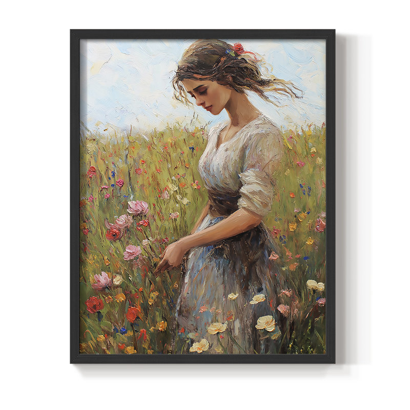 Reproduction encadrée WOMEN Series CCXCIX - bois massif, H 11 po x l 9 po, Noir