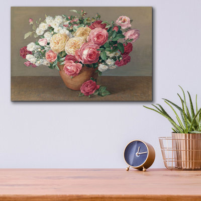  «Antique Rose Bouquet» par Danhui Nai, art mural en verre acrylique
