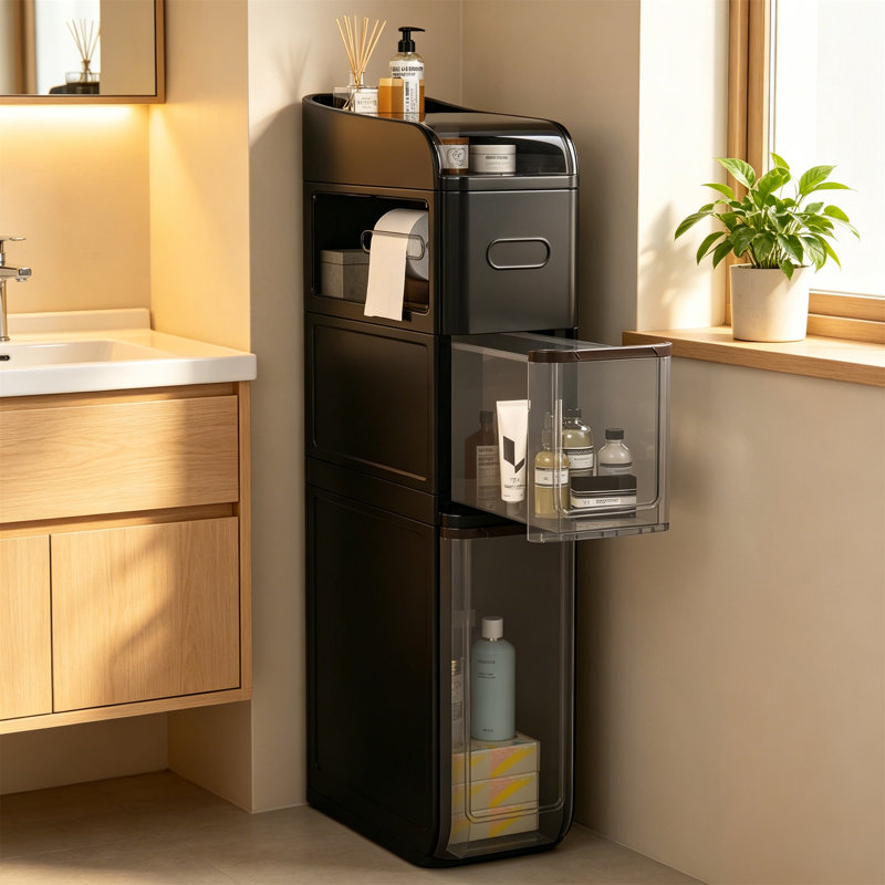 Plastic / Acrylic Bathroom Shelves, Black