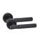  1 Set Linear T-Bar Door Handles in Matt Black Finish with Latch and Ball Bearing Hinges