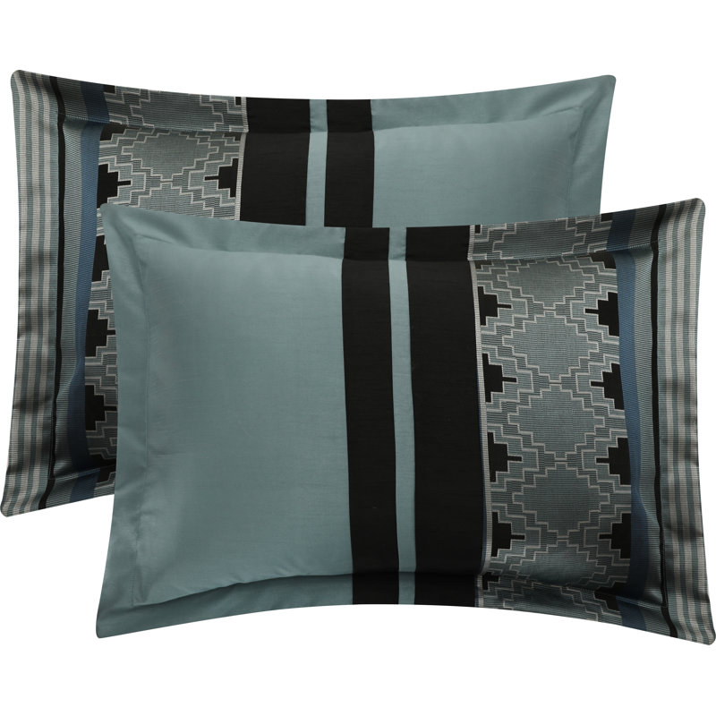 Ensemble d'édredon en microfibre 6 pièces Evander, Édredon de très grande taille et 5 pièces suppl