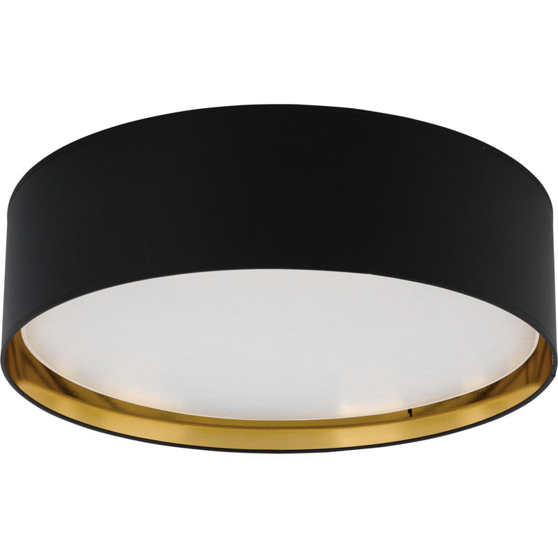 Banush Fabric Flush Mount, 17cm H x 60cm W x 60cm D, White