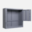 Armoire de garage en métal avec porte, armoire de rangement murale, armoire à outils flottante pour sous-sols, cuisines et entrepôts (gris, H 30,31 po)