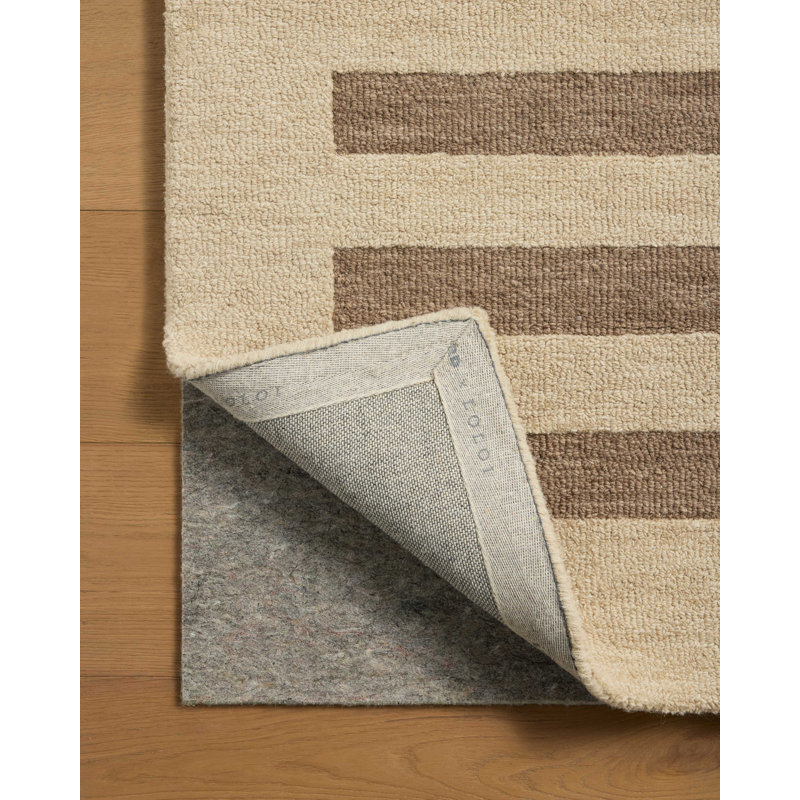Leanne Ford x Loloi Craven Oatmeal / Bark Area Rug, Rectangle 3'6" x 5'6"