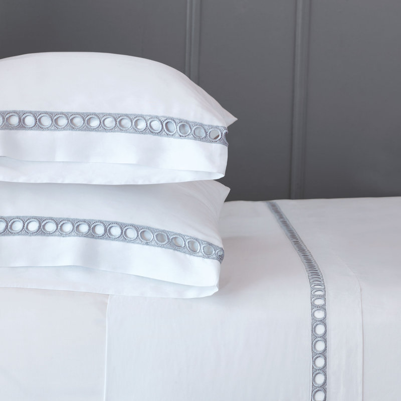 Celine 300 Thread Count Egyptian-Quality Cotton Sateen Flat Sheet, Twin Flat Sheet