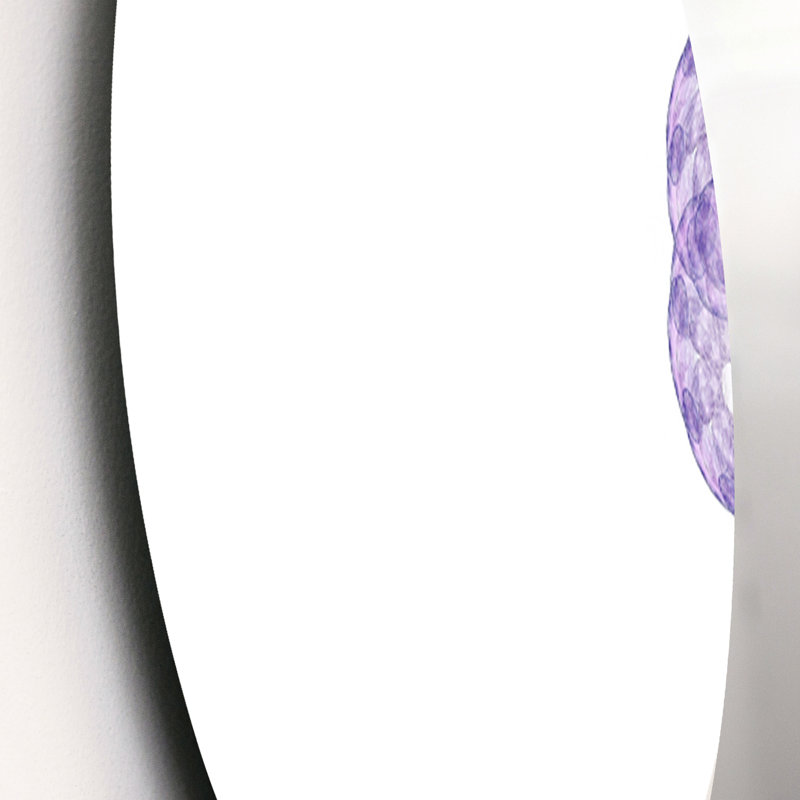 Mauve fleur fractale II - ensemble de décoration murale en métal bohémien
