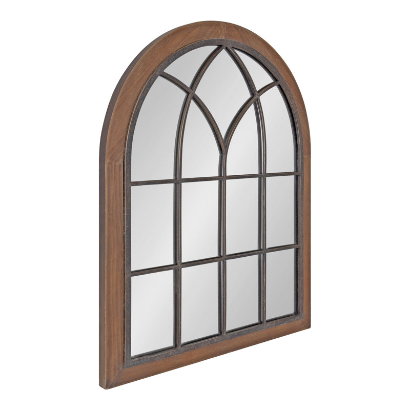 Myatt Solid Wood Flat Mirror, Brown/Bronze