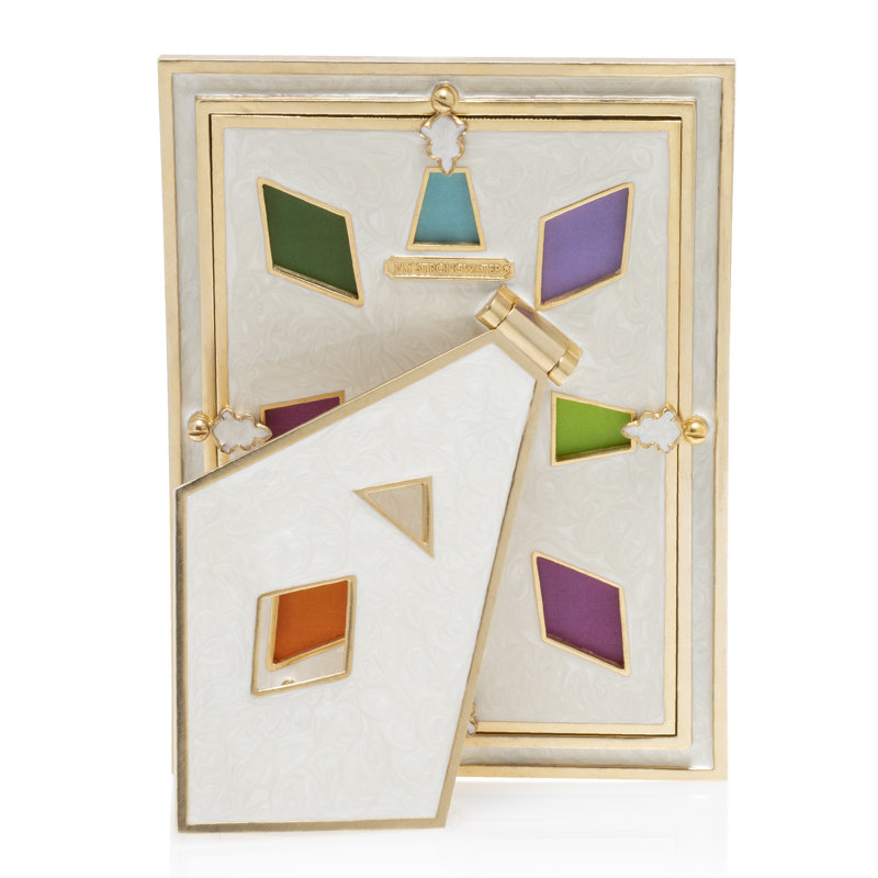 PYRAMID COLLECTION Metal Picture Frame, 3" x 4", Rainbow