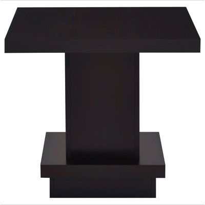 Mbala Cappuccino Square Pedestal End Table
