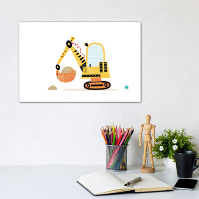 Excavator - impression d'art graphique