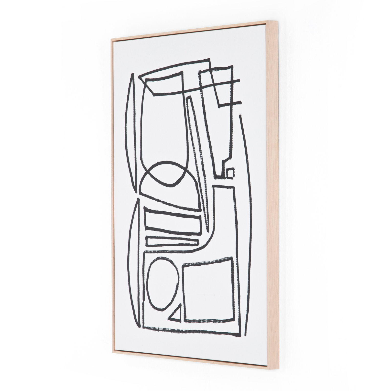 Stark 1 by Dan Hobday, Light Brown Floater Framed, 40" H x 30" W x 2" D
