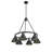 Felda 6 - Light Steel Dimmable Cone Chandelier-99998920-99998917