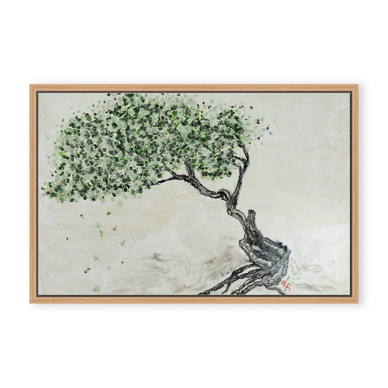 Nature Inspired "Fleeting Spring" Canvas Wall Art By , 16" H x 24" W, Framed Matted Print, Brown