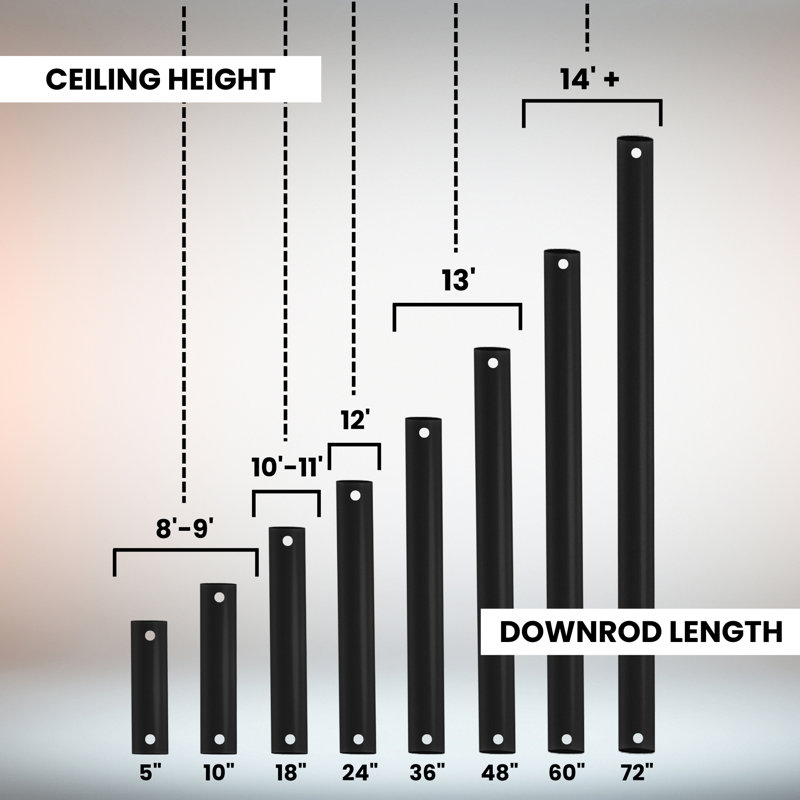 Alessandra Outdoor Downrod Ceiling Fan, Matte Black, Brushed Brass