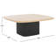 Table basse srija à plateau en travertin