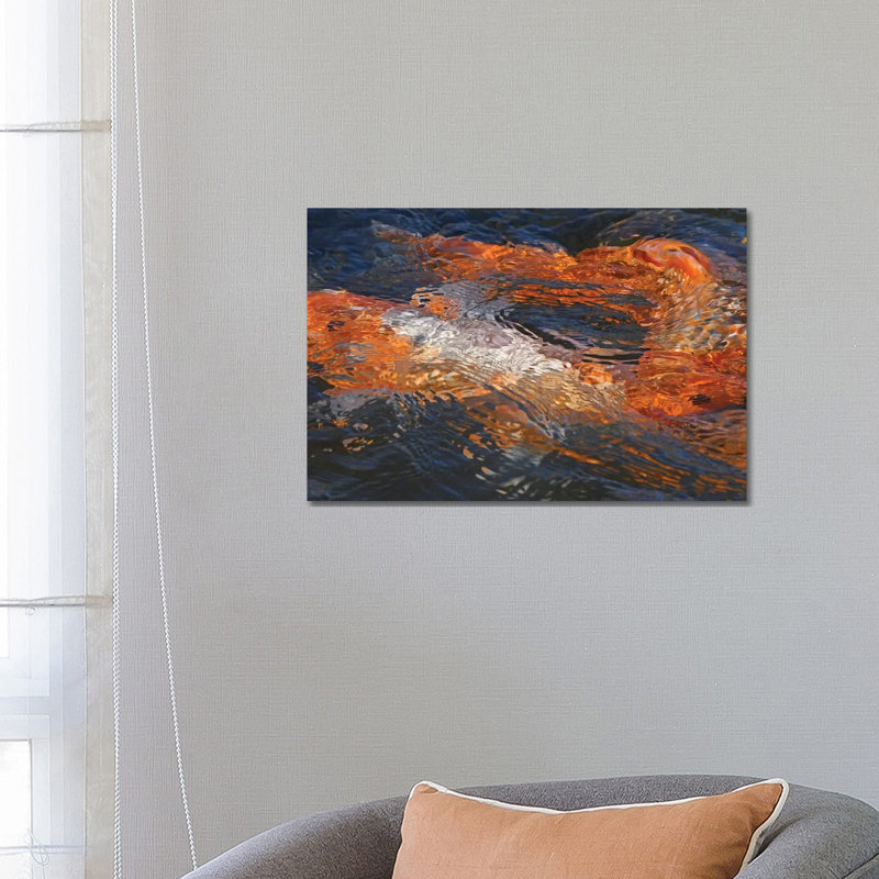 Koi Colours Abstract by Brian Wolf - Wrapped Canvas Painting
