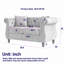 Canapé Chesterfield 58,8 po 2 places-1400603341