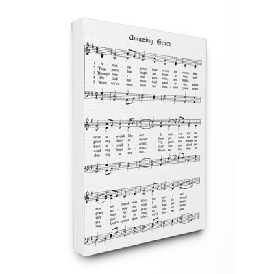 «Amazing Grace Vintage Partition» par Lettred and Lined - cadre flottant, reproduction d'art textuel