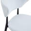 Chaise de salle à manger blanche minimaliste (4) - Dossier incurvé ergonomique pour le confort, rembourrage en éponge à rebond élevé, structure en métal robuste, fonction de glissement, facilité d'assemblage, processus-1653226013-1653226002