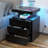 Britini Manufactured Wood Nightstand with Wireless Charging Station, LED Lights and 3 Drawers-396325918