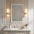 Refined Two-Light Ribbed Glass Bath Vanity Sconce-122467652