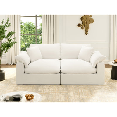 Rawls Upholstered Sofa, Cloud Sofa Modular Sectional Sofa Midular Couch for Living Room Office Apartment by Latitude Run