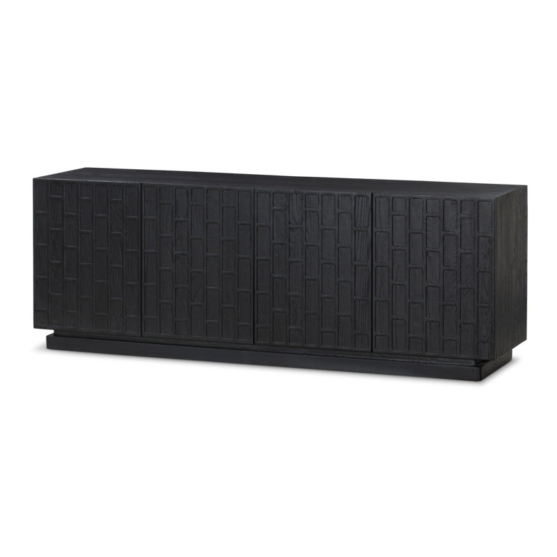 Console média Cleve - Chêne clair délavé, Chêne noir