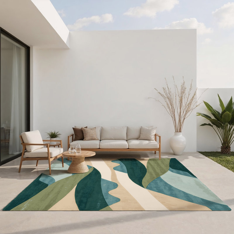 Stellar Reflections Indoor And Outdoor Area Rug, Rectangle 1'6" x 2'6"