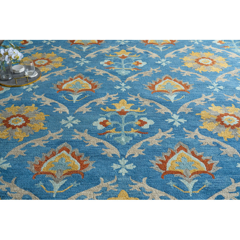 Savannah Hand Tufted New Zealand Wool Blue/Multi Area Rug, 10'X14'