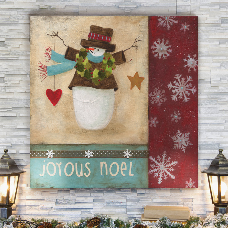 « holly berry noel », peinture sur toile enroulée sur toile, H 40 po x l 40 po x P 1 po