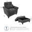 Fauteuil et repose-pieds en polyester Fruzsina-86883556
