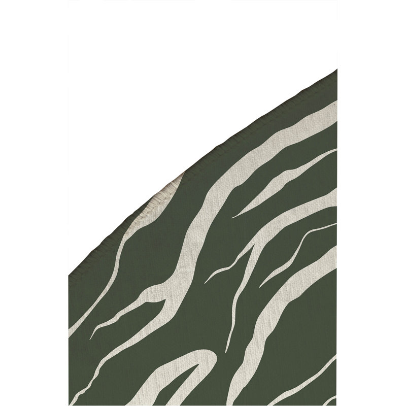 Tapis d'extérieur antidérapant Lush Cracks, Rond 5 pi