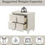 Table de chevet à finition perle blanche - beaucoup d'espace pour la table de rangement Essentials