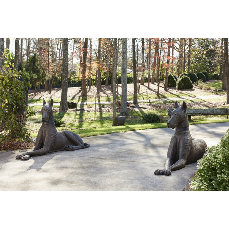 Bronze Contemporary Great Dane Metal Sculpture