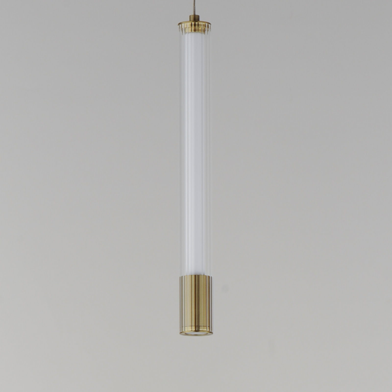 Colbie Single Light LED Pendant, Natural Aged Brass