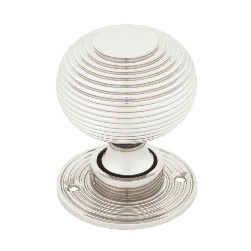 Beehive Passage Door Knob, Polished Nickel