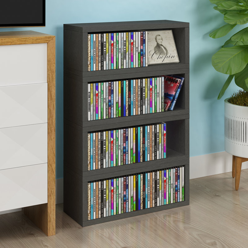 Paperboard 7'' H Media Shelves, Charcoal Black